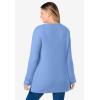 Woman Within Plus Size Ultra Soft Waffle Thermal Sweatshirt(French Blue)