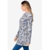 Woman Within Plus Size Ultra Soft Waffle Thermal Sweatshirt(Heather Grey Multi Delicate Floral)