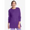 Woman Within Plus Size Ultra Soft Waffle Thermal Sweatshirt(Pine)