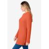 Woman Within Plus Size Ultra Soft Waffle Thermal Sweatshirt(Pumpkin)