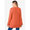Woman Within Plus Size Ultra Soft Waffle Thermal Sweatshirt(Pumpkin)