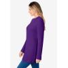 Woman Within Plus Size Ultra Soft Waffle Thermal Sweatshirt(Radiant Purple)