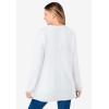 Woman Within Plus Size Ultra Soft Waffle Thermal Sweatshirt(White)