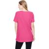 Woman Within Plus Size Waffle Thermal Satin Trim Tee(Purple Orchid)
