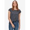 ellos Plus Size Cotton Jersey Slub Cap Sleeve Trapeze Tee(Black)