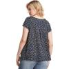 ellos Plus Size Cotton Jersey Slub Cap Sleeve Trapeze Tee(Navy Anchor)