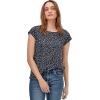 ellos Plus Size Cotton Jersey Slub Cap Sleeve Trapeze Tee(Navy Anchor)