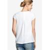 ellos Plus Size Cotton Jersey Slub Cap Sleeve Trapeze Tee(White)