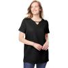 Woman Within Plus Size Easy Maxi Tunic(Black)