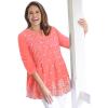 Sweet Coral Eyelet Embroidery