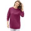 Woman Within Plus Size Fleece Sweatshirt(Deep Claret)