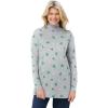 Woman Within Plus Size Mockneck Long-Sleeve Tunic(Heather Grey Holiday)