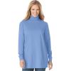 Woman Within Plus Size Perfect Long-Sleeve Turtleneck Tee (Petite Available)(French Blue)