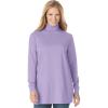 Woman Within Plus Size Perfect Long-Sleeve Turtleneck Tee (Petite Available)(Soft Iris)