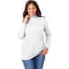 Woman Within Plus Size Perfect Long-Sleeve Turtleneck Tee (Petite Available)(White)