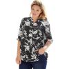 Black White Graphic Floral