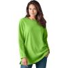 Woman Within Plus Size Sherpa Sweatshirt(Kiwi)