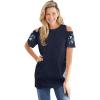 Navy Ditsy Embroidery