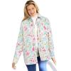 Woman Within Plus Size Soft Faux Suede Shirt(Ivory Multi Prairie)