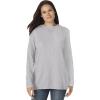 Woman Within Plus Size Ultra Soft Waffle Thermal Sweatshirt(Heather Grey)
