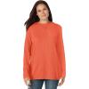 Woman Within Plus Size Ultra Soft Waffle Thermal Sweatshirt(Pumpkin)