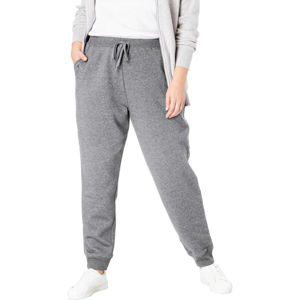 image:imageWoman Within Plus Size BetterFleece PullOn Jogger SweatpantsHeather Grey