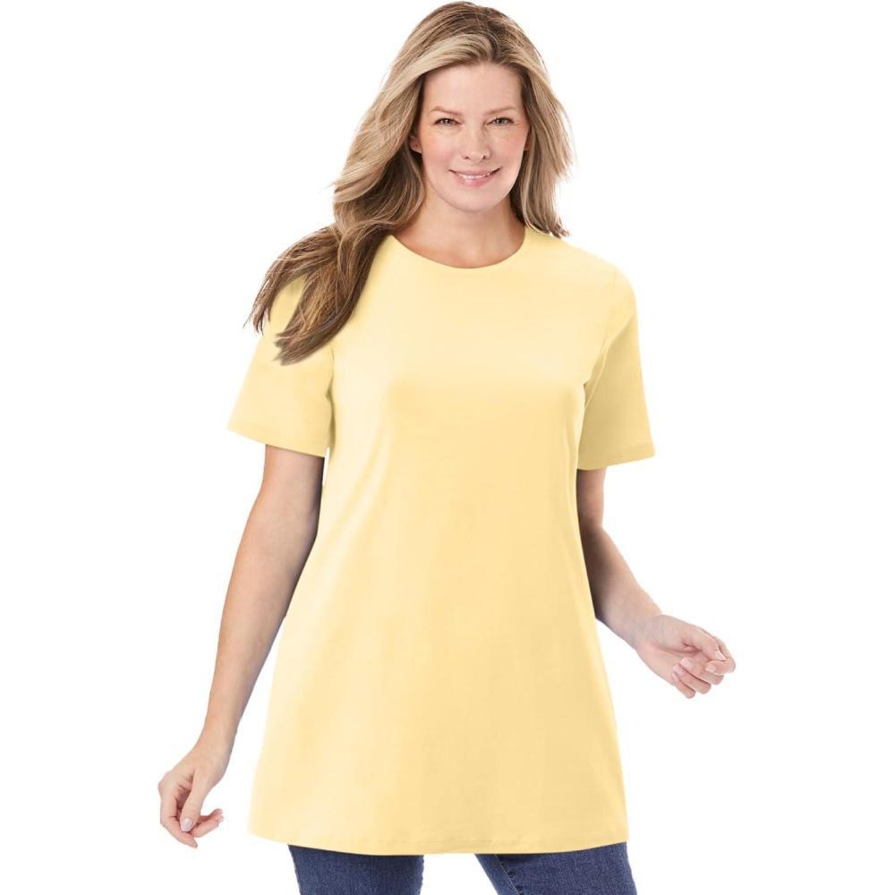 image:imageWoman Within Plus Size Perfect Crewneck TunicBanana