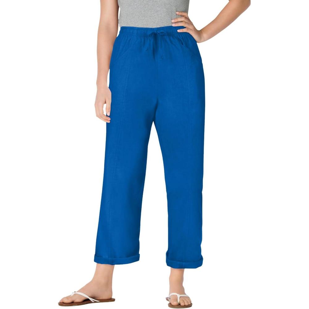 image:imageWoman Within Plus Size Petite The Boardwalk PantBright Cobalt