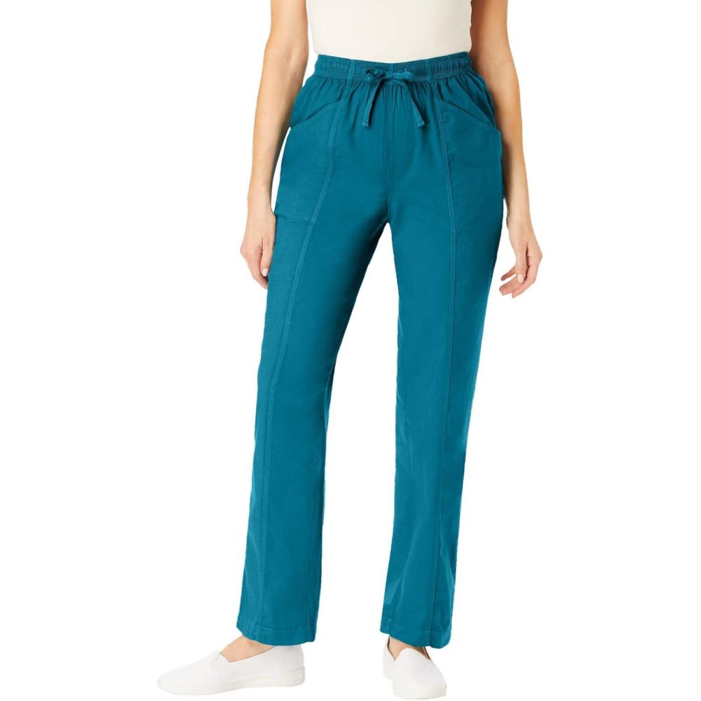 image:imageWoman Within Plus Size Petite The Boardwalk PantDeep Teal