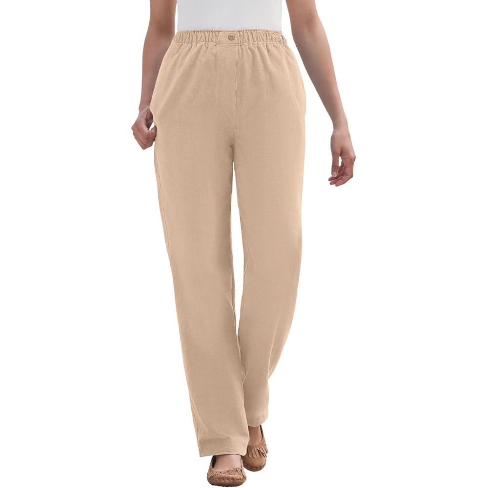 image:imageWoman Within Plus Size Tall 7Day Corduroy StraightLeg PantNew Khaki