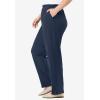 Woman Within Plus Size 7-Day Knit Ribbed Straight-Leg Pull-On Pants(Deep Teal)