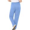 Woman Within Plus Size 7-Day Knit Ribbed Straight-Leg Pull-On Pants(French Blue)