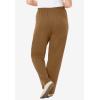 Woman Within Plus Size 7-Day Knit Ribbed Straight-Leg Pull-On Pants(Toffee)