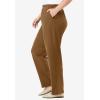 Woman Within Plus Size 7-Day Knit Ribbed Straight-Leg Pull-On Pants(Toffee)