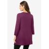 Woman Within Plus Size 7-Day Layered 2-In-1 Tunic(Deep Claret Bias Stripe)