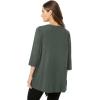 Woman Within Plus Size 7-Day Layered 2-In-1 Tunic(Pine Bias Stripe)