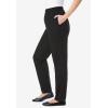 Woman Within Plus Size 7-Day Straight-Leg Elastic-Waist Denim Jean (Petite & Tall Available)(Black)