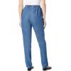 Woman Within Plus Size 7-Day Straight-Leg Elastic-Waist Denim Jean (Petite & Tall Available)(Gunmetal)