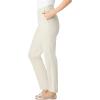 Woman Within Plus Size Adjustable Waist Straight-Leg Chino(Bark)
