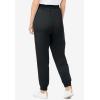 Woman Within Plus Size Better-Fleece Pull-On Jogger Sweatpants(Black)