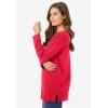 Woman Within Plus Size Cable Knit V-Neck Pullover Sweater(Ivory)