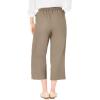 Woman Within Plus Size Capri Elastic Waist Stretch Fineline Denim Jean (Petite Available)(Bark)