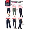 Woman Within Plus Size Capri Elastic Waist Stretch Fineline Denim Jean (Petite Available)(Black)