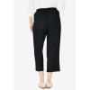Woman Within Plus Size Capri Elastic Waist Stretch Fineline Denim Jean (Petite Available)(Black)
