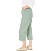 Woman Within Plus Size Capri Elastic Waist Stretch Fineline Denim Jean (Petite Available)(Chocolate)