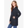 Woman Within Plus Size Cotton Cable Knit Cardigan Sweater(Black)
