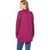 Woman Within Plus Size Cotton Cable Knit Cardigan Sweater(Emerald)