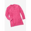 Woman Within Plus Size Crewneck Chenille Sweater(Evening Blue Space Dye)