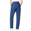 Woman Within Plus Size Elastic-Waist Cotton Straight Leg Denim Pant with Flannel Lining(Medium Stonewash Green)