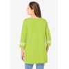Woman Within Plus Size Embroidered Knit Tunic(Lime)